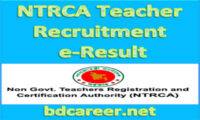 NTRCA Teacher Recruitment E Result 2021
