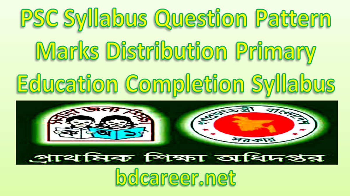 PSC Syllabus Question Pattern Marks Distribution 2020