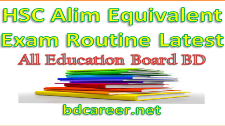 Alim Exam Routine 2021