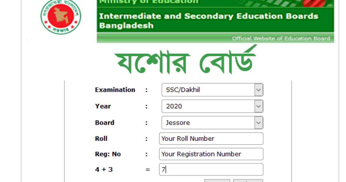 SSC Result 2023 -Jashore Board with Marksheet